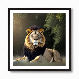 Lion Notice Art Print