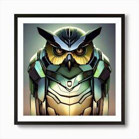 Robot Owl 3 Art Print