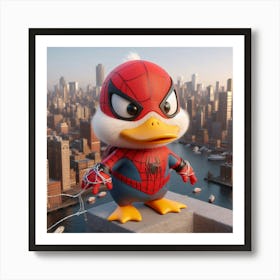 Spider - Man Duck Art Print