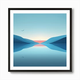 Sunset In The Mountains 5 Art Print