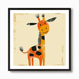 Charming Illustration Giraffe 2 Art Print