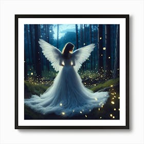 Angel In The Forest Art Print