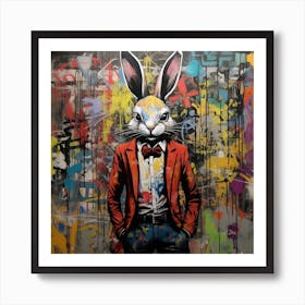 Rabbit In A Suit Art Print