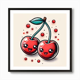 Cherry Kawaii 3 Art Print