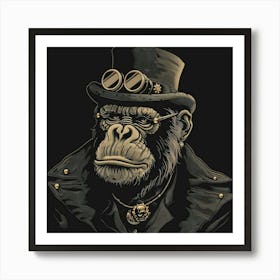 Steampunk Monkey 52 Art Print