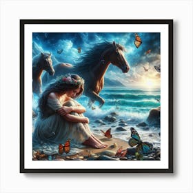 Dreaming Of Horses Art Print