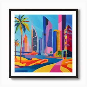 Abstract Travel Collection Dubai Uae 3 Art Print