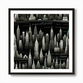 Default New York And Famous Historical Places In New York In S 0 (1) Art Print