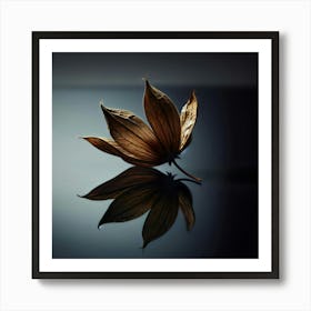 Reflection Of A Leaf Art Print