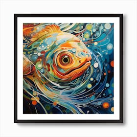 Fish In Water Art Print