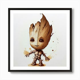 Guardians Of The Galaxy Groot 1 Art Print