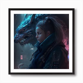 Dragonextinction Dragonextinction 4k Cyberpunk Anime Foxgirl De 36fdc6d6 897f 43f2 8f07 07e5cb1fc4cc Art Print