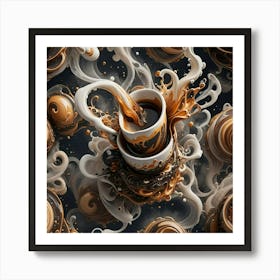 Coffee Swirls Art Print