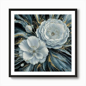 White Flowers 2 Art Print