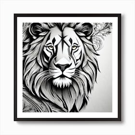 Lion Head 30 Art Print