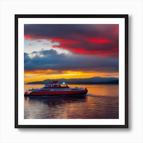 Sunset On The Water 14 Art Print