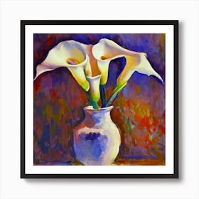 Calla Lily Vase Art Print