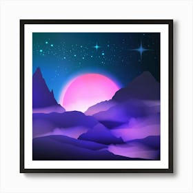 Abstract Night Sky Art Print