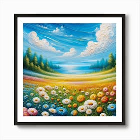 Daisy Field Art Print