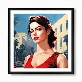 grand theft auto Anne Hathaway Art Print