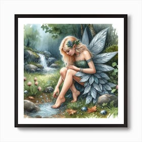 Fairy in the woods Art Print