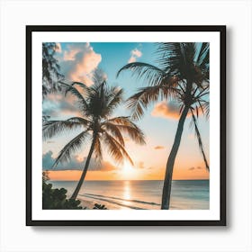 Sunset At The Beach Art Print