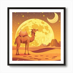 Camel In The Desert 13 Art Print