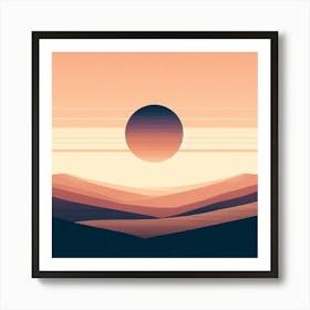 Sunset In The Mountains Art Print