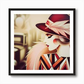 A woman from the 1920s or 1930s 3 Art Print