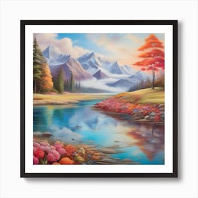 Autumn By The River Art Print