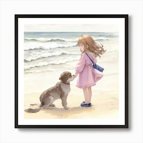 A Picture Of A Little Girl Playing With Her Optimized Art Print