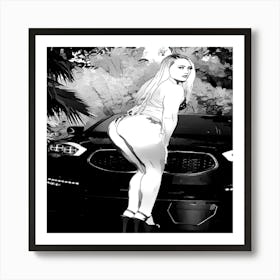 Black And White Portrait Of A Woman 8 Art Print