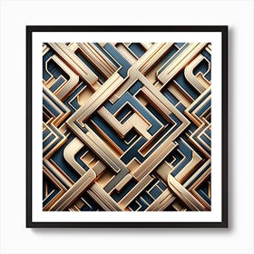 Abstract Geometric Pattern Art Print