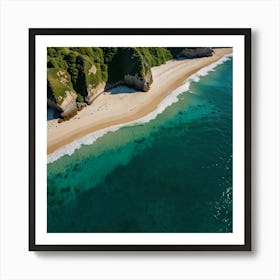 Aerial View Of A Beach 1 Art Print