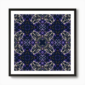 Decorative background made from small squares. 2 Art Print