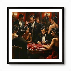 Velvet Seduction: The Casino's Tale Art Print