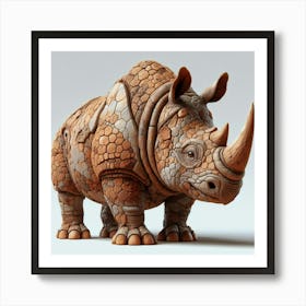 Rhino 3d Model Art Print