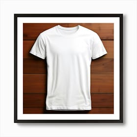 Mock Up Tshirt Blank Plain Cotton Unprinted Simple Minimalist Canvas Customizable Basic (6) Art Print