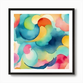 Abstract Watercolor Painting 19 Art Print