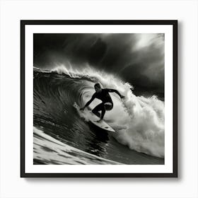 Surfer On A Wave 6 Art Print