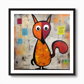 Fox Cute Art Print