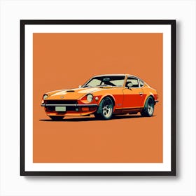 Andrewmccalip A Orange Datsun 240z Car With A Solid Orange Back 7c69ee03 B10a 4f43 A0f6 D5508117b7aa 1 Art Print