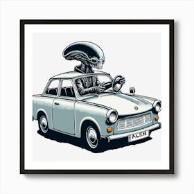 Alien Car Art Print