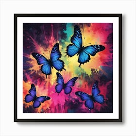 Colorful Butterflies 198 Art Print