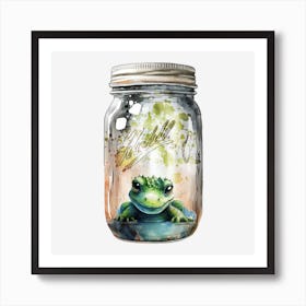 Baby Gator in a Jar Art Print