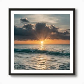 Sunrise Over The Ocean Art Print