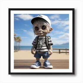 Zombie Boy Art Print