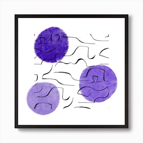 Purple Circles Art Print