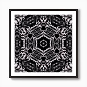 Abstract Black And White Mandala Art Print