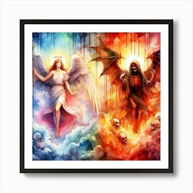 Angels And Demons Art Print